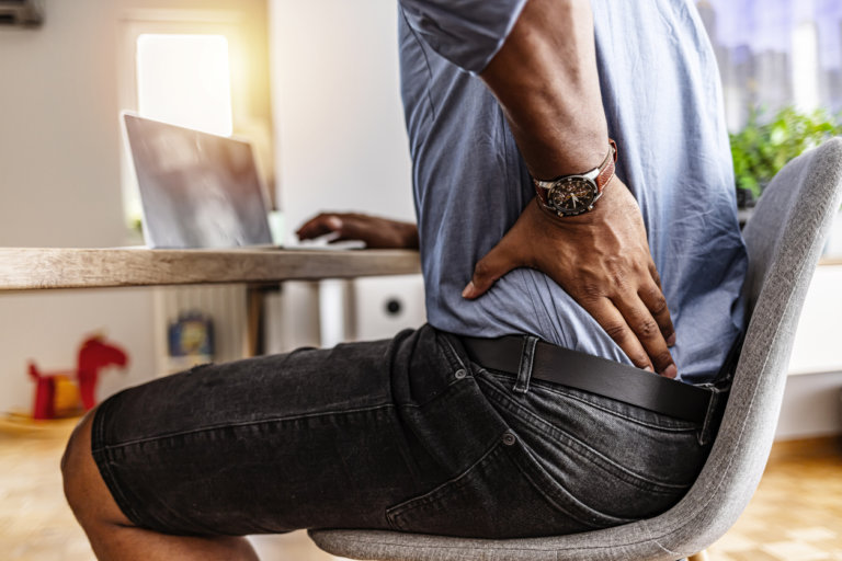 man with bad posture