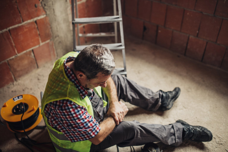 injured construction worker