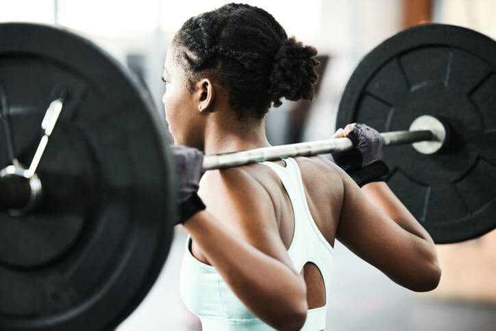 Woman lifting weight